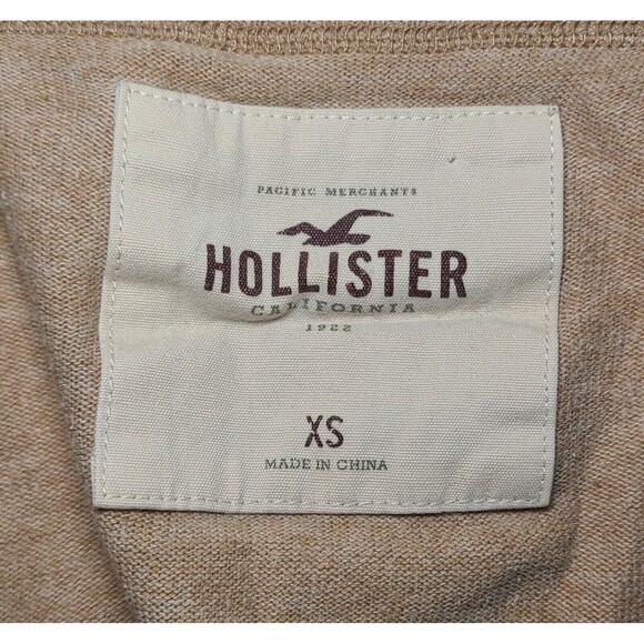 Hollister Beige Cream Cropped Button-Up Cardigan Junior's Size XS/ Extra Small - Picture 8 of 8